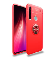Xiaomi Redmi Note 8T Kılıf Yüzüklü Magnetli Ravel Case (Kırmızı)