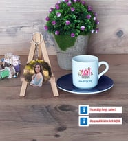 Kadın Sınıf Öğretmenine Hediye Türk Kahvesi Fincanı Ahşap Altlıklı ve Fotoğraflı Ahşap Anahtarlık Hediye Öğretmenler Günü Hediyesi (Model 4)