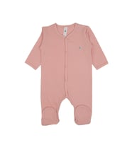 Boydan Çıtçıtlı Basic Tulum (Pembe)