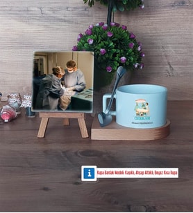 Cerraha Hediye Fotoğraflı Dekoratif Taş, Kupa Bardak Beyaz Hediye (Model 8)