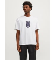 Jack & Jones Erkek Sırt Baskılı Oversize T-shirt - 12256930 (Turuncu)