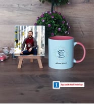 Doğum Günü Hediyesi Fotoğraflı Dekoratif Taş, Kupa Bardak Beyaz Hediye (Model 6)