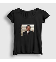 Presmono Kadın Beyaz Dead Inside Michael Scott The Office T-Shirt 345159tt (Siyah)