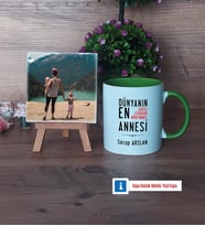 Anneler Günü Hediyesi Fotoğraflı Dekoratif Taş, Kupa Bardak Beyaz Hediye (Model 14)