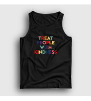 Presmono Unisex Beyaz Treat People With Kindness Harry Styles Atlet 318822tt (Siyah)