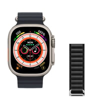 Pazariz Watch 8 Ultra 49mm  Amax Ultra Akıllı NFC - GPS  Kordonunu Seç  (Siyah-Gri)