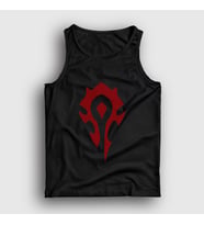 Presmono Unisex Beyaz Horde Logo World Of Warcraft Oyun Atlet 423703tt (Siyah)