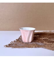 Flora Porselen Kulpsuz Espresso/Türk Kahvesi Fincanı (Pembe)