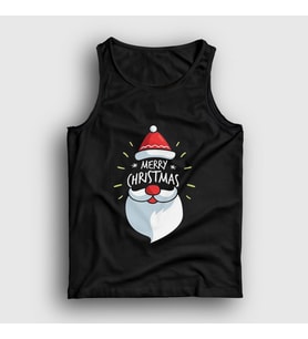 Presmono Unisex Haki Merry Christmas Noel Baba Santa Claus Yılbaşı Atlet 270232tt (Siyah)