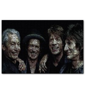 Cakapuzzle Şarkı Sözlerinden Mozaik Portre  Puzzle Yapboz MDF (Ahşap) (1000 Parça)