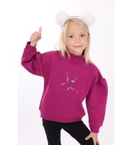 Toontoy Kız Çocuk Nakışlı Sweatshirt (Mürdüm)