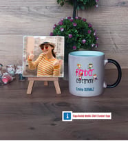 Rehber Öğretmeni Fotoğraflı Dekoratif Taş, Kupa Bardak Beyaz Hediye (Model 9)
