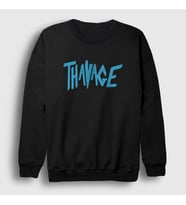 Presmono Unisex Beyaz Thavage Gym Spor Chris Bumstead Sweatshirt 362911tt (Siyah)