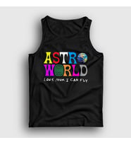 Presmono Unisex Sarı Astroworld V3 Travis Scott Atlet 44353tt (Siyah)
