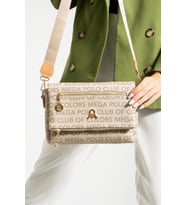 Kadın Postacı Çanta Çapraz Askılı Vegan Deri Omuz Çantası 27*19 Cm Suni Deri Mega Bag Kol Çantası (Vizon)