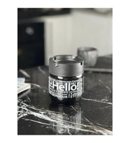Beyfa Home Dekoratif Hello Cam Kokusuz Yanmaz Küllük Söndürmeden Kullanım (Siyah)