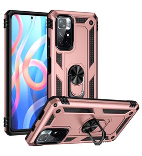 Xiaomi Redmi Note 11 5G Kılıf Yüzüklü Zırh Tank Vega (Rose)