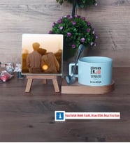 Sevgiliye Hediye Fotoğraflı Dekoratif Taş, Kupa Bardak Beyaz Hediye (Model 8)