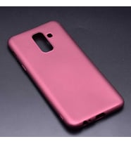 Samsung Galaxy A6 Plus 2018 Kılıf Soft Mat Premier Case (Mürdüm)