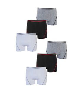 6lı Erkek Çocuk Likralı Pamuklu Boxer Kaliteli İç Çamaşır (Karışık)