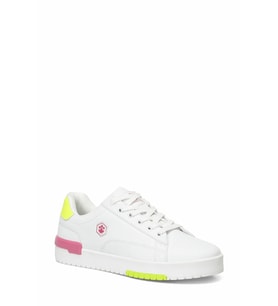 Lumberjack ESEN Kadın Günlük Sneaker Spor Ayakkabı (Beyaz-Pembe)