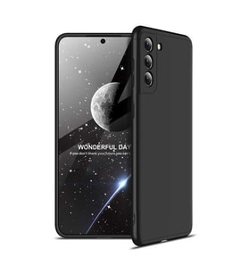 Samsung Galaxy S21 Kılıf 3 Parça Slim Sert Silikon Kapak AYS (Siyah)