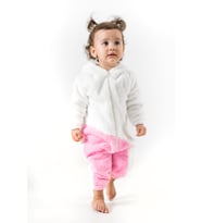 Welsoft Peluş Unisex Kışlık Bebek Takımları Çocuk Giyim Bebek Kıyafeti Çocuk Kostümü welsoft takım (Açık Pembe)