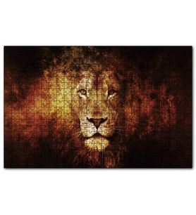 Cakapuzzle Görkemli Erkek Aslan  Puzzle Yapboz MDF (Ahşap) (1000 Parça)