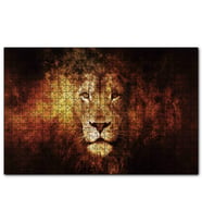 Cakapuzzle Görkemli Erkek Aslan  Puzzle Yapboz MDF (Ahşap) (1000 Parça)
