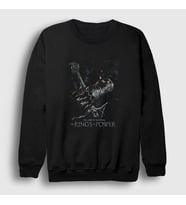 Presmono Unisex Beyaz Yüzüklerin Efendisi Güç Yüzükleri Rings Of Power Sweatshirt 363953tt (Siyah)