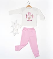 Pia Baby GL2010 İsme Özel Çocuk Pijama Takımı 1-8 Yaş (Pembe)