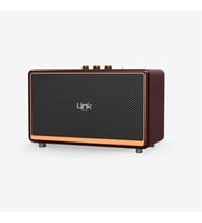 M408 Premium Mikrofonlu 100W Retro Bluetooth Hoparlör (Kahverengi)