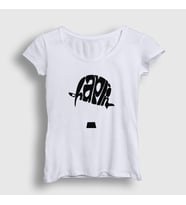 Presmono Kadın Sarı Hat Charlie Chaplin T-Shirt 155378tt (Beyaz)