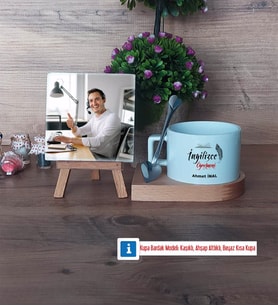 İngilizce Öğretmeni Fotoğraflı Dekoratif Taş, Kupa Bardak Beyaz Hediye (Model 8)
