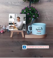 İngilizce Öğretmeni Fotoğraflı Dekoratif Taş, Kupa Bardak Beyaz Hediye (Model 8)