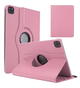 iPad Air 11 2024 Dönebilen Standlı Kılıf (Açık Pembe)