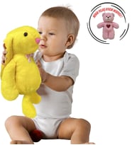 AYICIK HEDİYELİ ! Uyku Arkadaşım Uzun Kulak Bunny Peluş Tavşan 65 cm (Sarı)