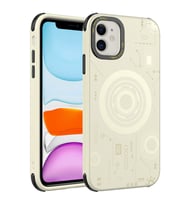 Apple iPhone 11 Kılıf Zore Wireless Şarj Özellikli Desenli Hot Kılıf (Gold)