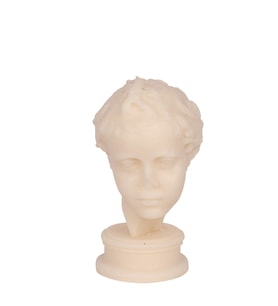 Eros Dekoratif Heykel Mum 9 Cm Büst Mum (Beyaz)