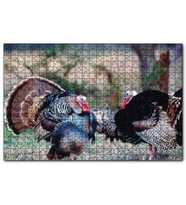 Cakapuzzle Kabaran İki Hindi  Puzzle Yapboz MDF (Ahşap) (500 Parça)
