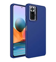 Xiaomi Redmi Note 10 Pro Kılıf Luna Dışı Soft Yumuşak İçi Kadife Kılıf (Lacivert)