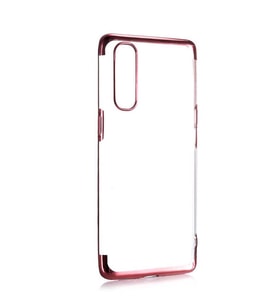 Oppo Reno 3 Pro Kılıf Zore Dört Köşeli Lazer Silikon Kılıf (Rose)