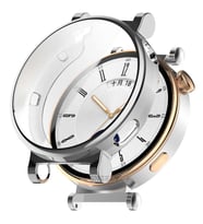 Sneezy Huawei Watch Gt4 41mm Tpu Yumuşak Silikon Kasa Ve Ekran Koruyucu (Gümüş)