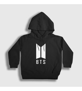 Presmono Unisex Çocuk Beyaz Doors Bts Kapüşonlu Sweatshirt 21964tt (Siyah)