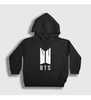 Presmono Unisex Çocuk Beyaz Doors Bts Kapüşonlu Sweatshirt 21964tt (Siyah)