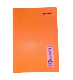 Mynote Text Neon Defter A4 80 Yp Kareli - Kırmızı (Turuncu)