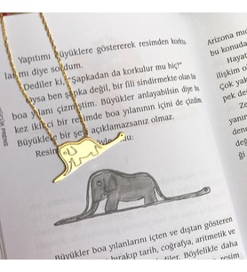 Küçük Prens Fil Ve Yılanlı Gümüş Kolye Özel Gün Hediyesi (Gümüş)