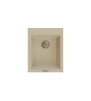 POLEX Cristalüx Granit Eviye P-05 Tezgah Altı Ve Tezgah Üstü Kare Mutfak Evyesi 41x51cm (Bej)
