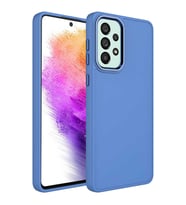 Galaxy A23 Kılıf Zore Luna Dışı Soft Yumuşak İçi Kadife Kılıf (Açık Gri)