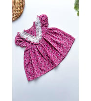 Kız Bebek Kız Çocuk Yazlık Elbise Kısa Kollu Bebek Takım Çocuk Bebek Giyim ELBKLB (Pembe)